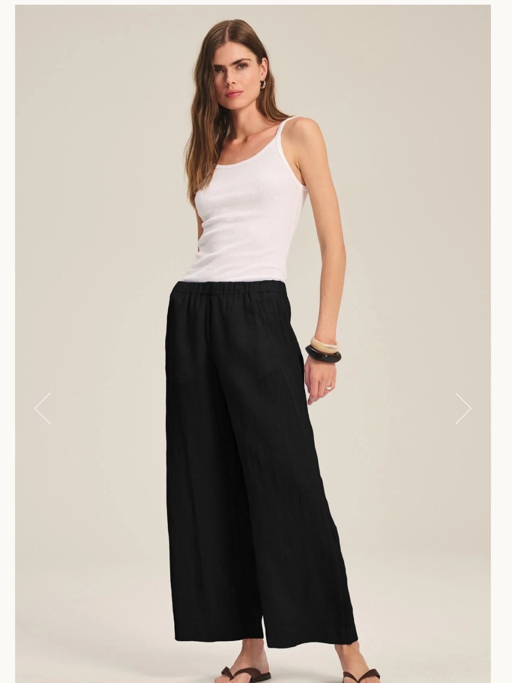 Velvet by Graham and Spencer 100% linen Lola pants, Black size Large